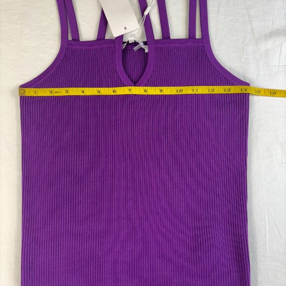 Endless Rose Purple Ribbed Knit Tank - Size M - Picture 7 of 9